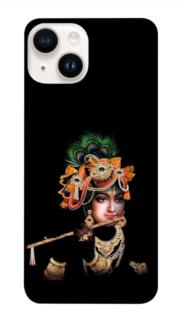 NDCOM for iPhone 14 Plus Cover Case | Premium Back Cover for iPhone 14 Plus | Protective iPhone 14 Plus Back Case |Shree Krishna Printed Hard Case