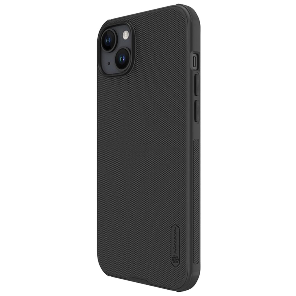 Nillkin Case for Apple iPhone 15 Plus (6.7" Inch) Super Frosted Shield Pro Hard Back Soft Border (PC + TPU) Shock Absorb Cover Raised Bezel Camera Protect PC Without Logo Cut Black