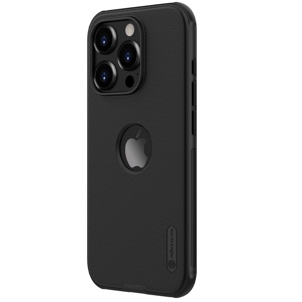Nillkin Case for Apple iPhone 15 Pro Max (6.7" Inch) Super Frosted Shield Pro Hard Back Soft Border (PC + TPU) Shock Absorb Cover Raised Bezel Camera Protect PC with Logo Cut Black