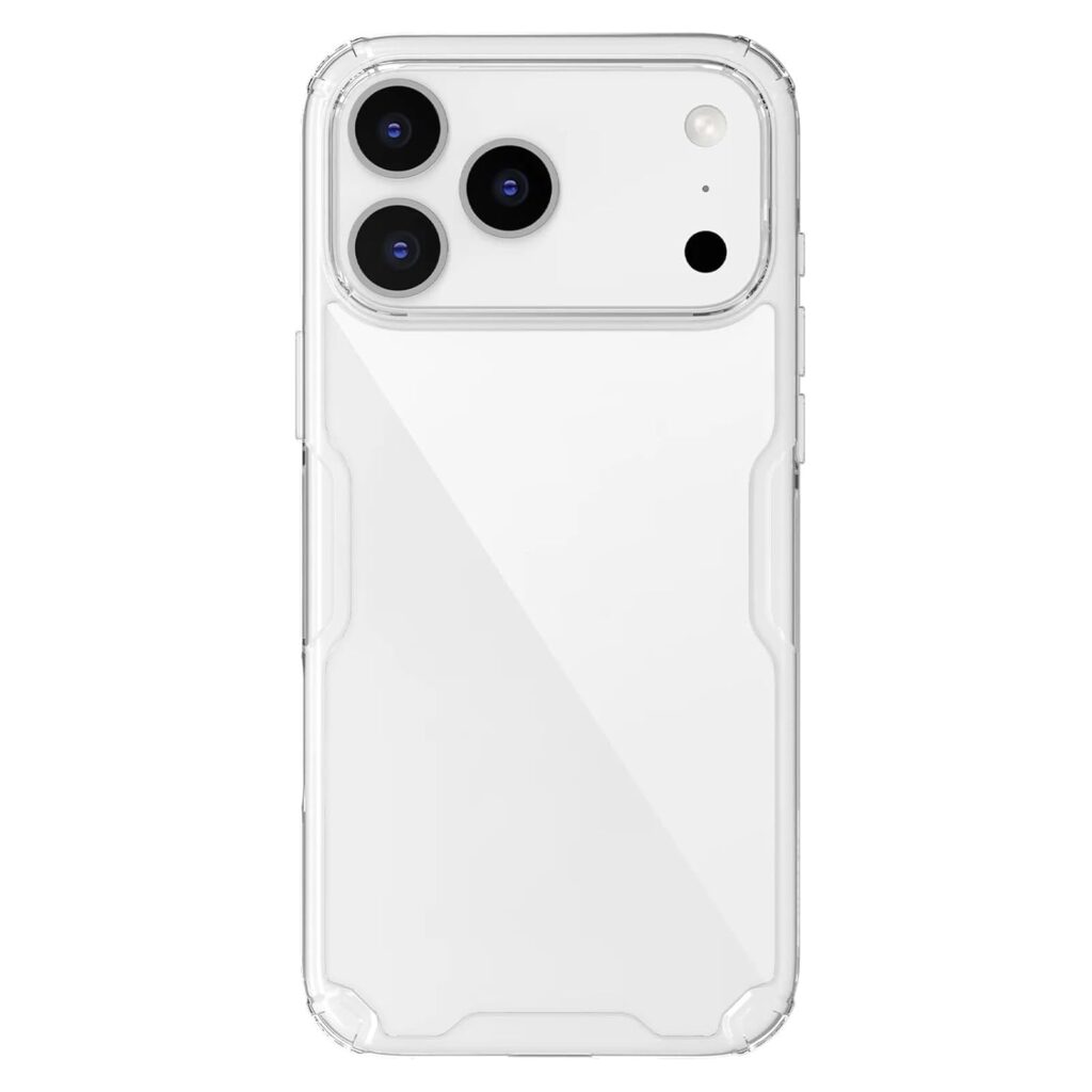 Nillkin Case for Apple iPhone 17 Pro Max (6.9" Inch) Nature TPU Pro Border + PC Back & Impact Resist Edges Soft Flexible White Color