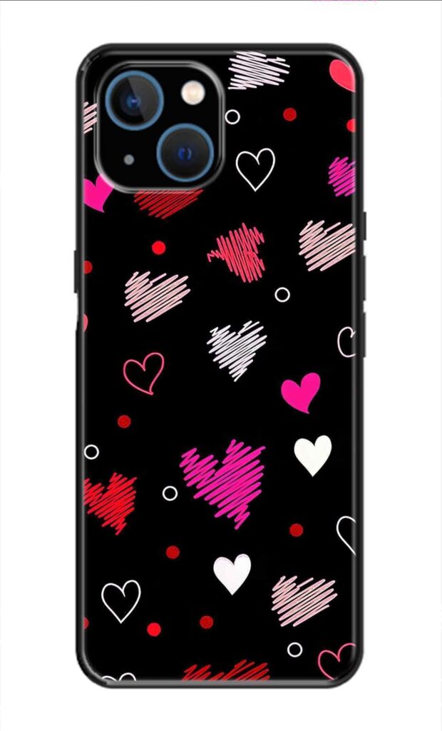 PRINTFIDAA® Metal TPU Printed Back Cover for Apple iPhone 14 Plus (Vibrations of Love) 360 Degree Protection | Camera Protection -25092024(Z)