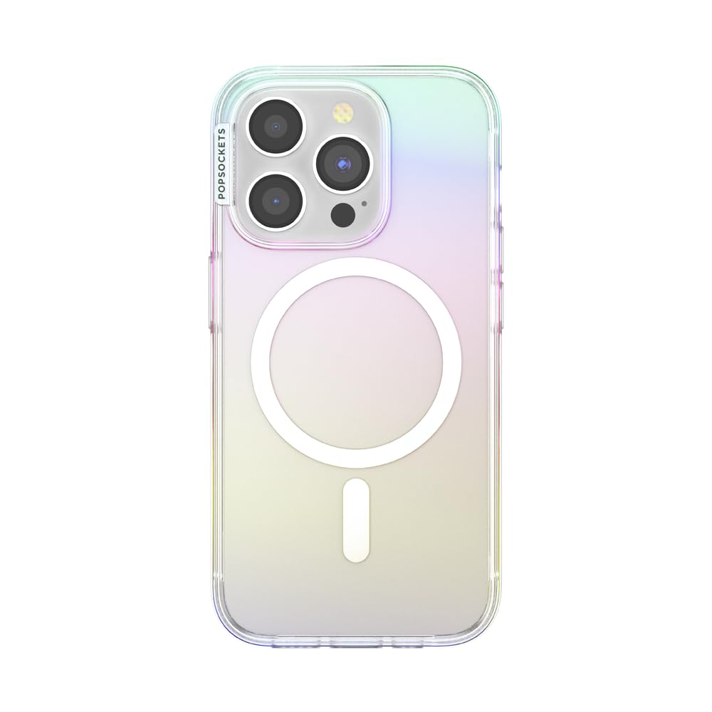 PopSockets iPhone 15 Pro Case Compatible with MagSafe, Phone Case for iPhone 15 Pro, Wireless Charging Compatible, Case Only, Cute Shimmer