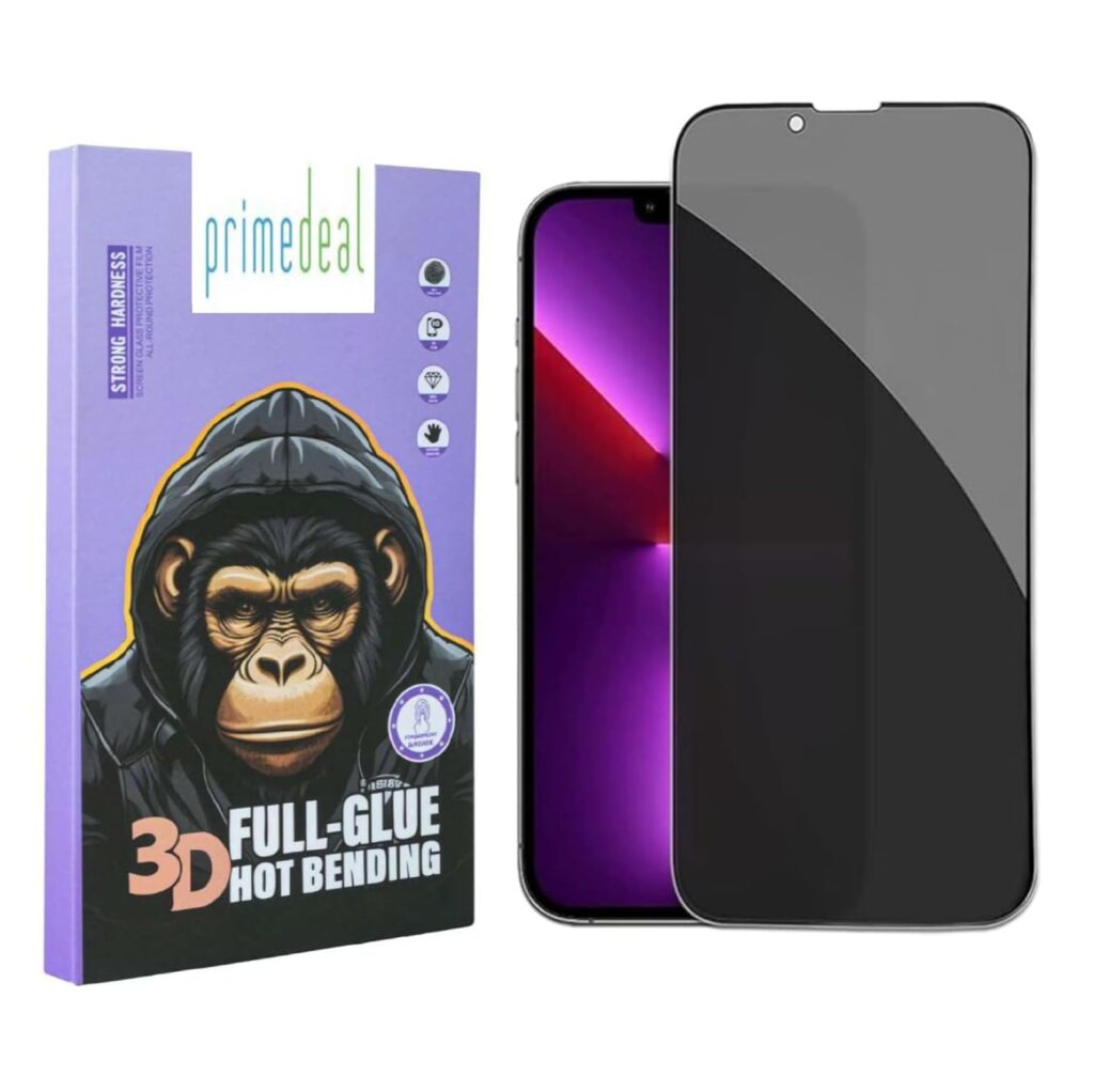 Prime deal Military-Grade Tempered Glass Screen Protector Compatible For Iphone 13 Pro Max / 14 Plus With Edge To Edge Coverage And Easy Installation Kit (6.7 Inches) for Smartphone