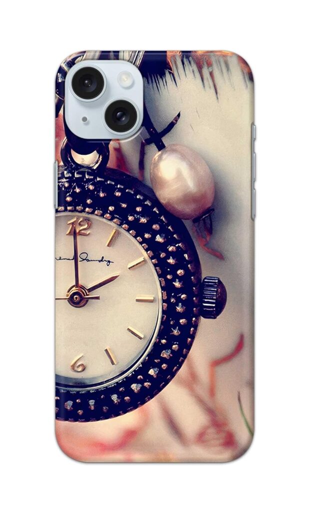 Printed Hard Back Cover for Apple iPhone 15 Plus Back Cover (Ladies Watch) -190724(EG)