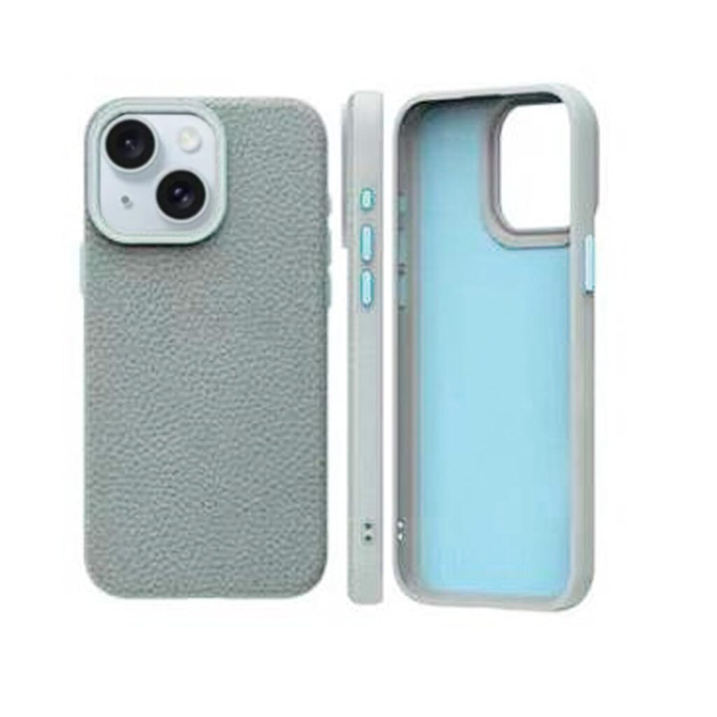 Prolet Premium Flexible PU Leather Cover for iPhone 15 | Soft -Touch | Stylish | Durable | Camera Protective (Wave Blue)