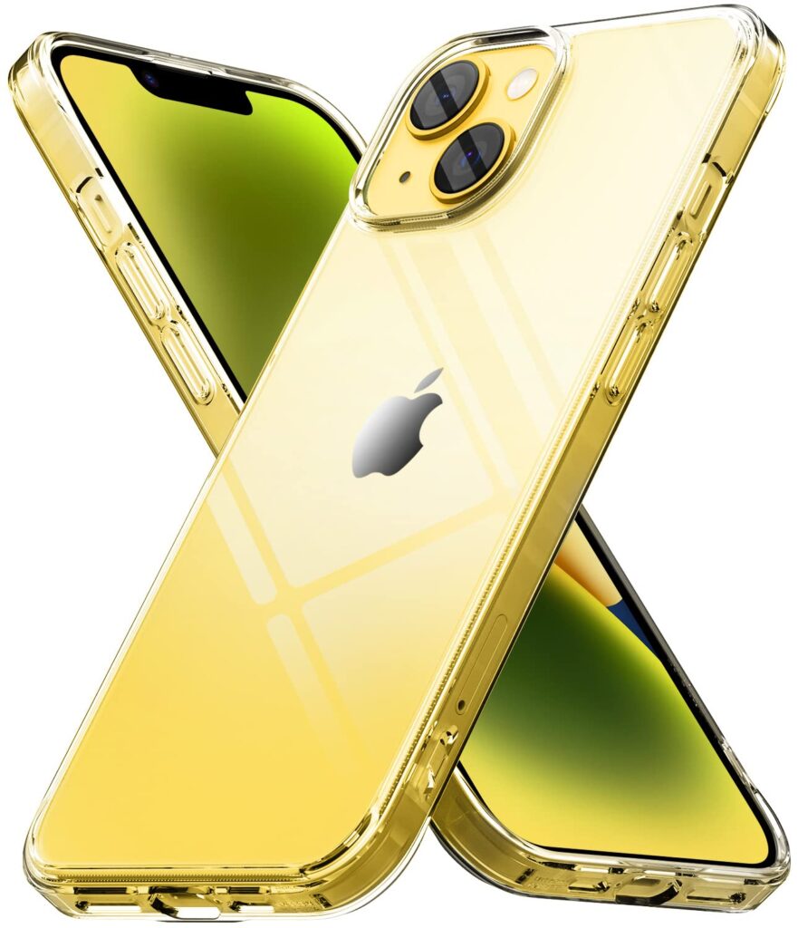 Ringke Fusion Compatible with iPhone 14 Plus Case Cover Transparent Hard Back Soft Flexible TPU Bumper Scratch Resistant Natural Form iPhone 14 Plus Back Cover - Clear