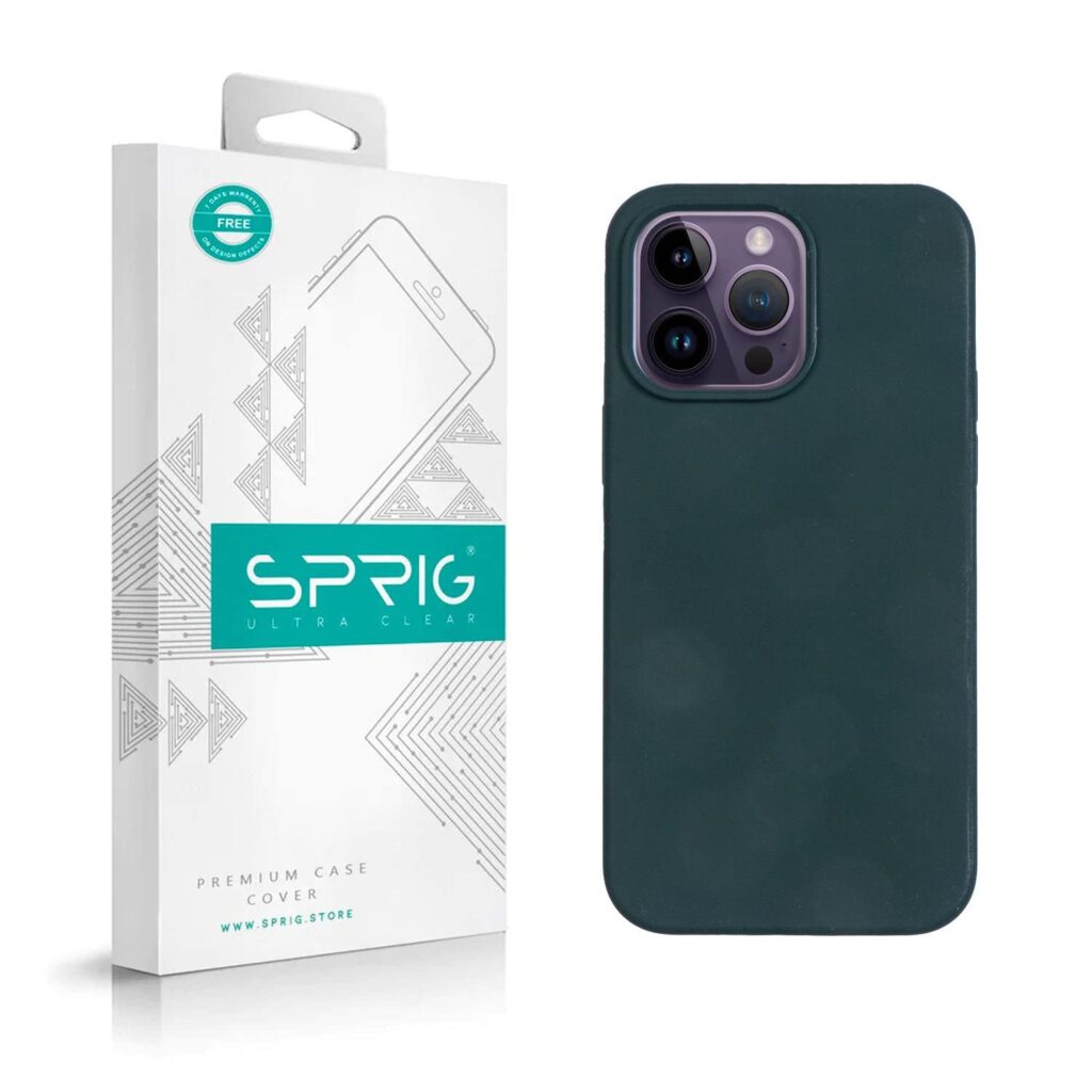 SPRIG Cases Compatible with Apple iPhone 14 Pro Max Liquid Silicone Premium Back Cover Drop Tested Shock Proof Case for Boys and Girls with Camera Protection (Dark Green)