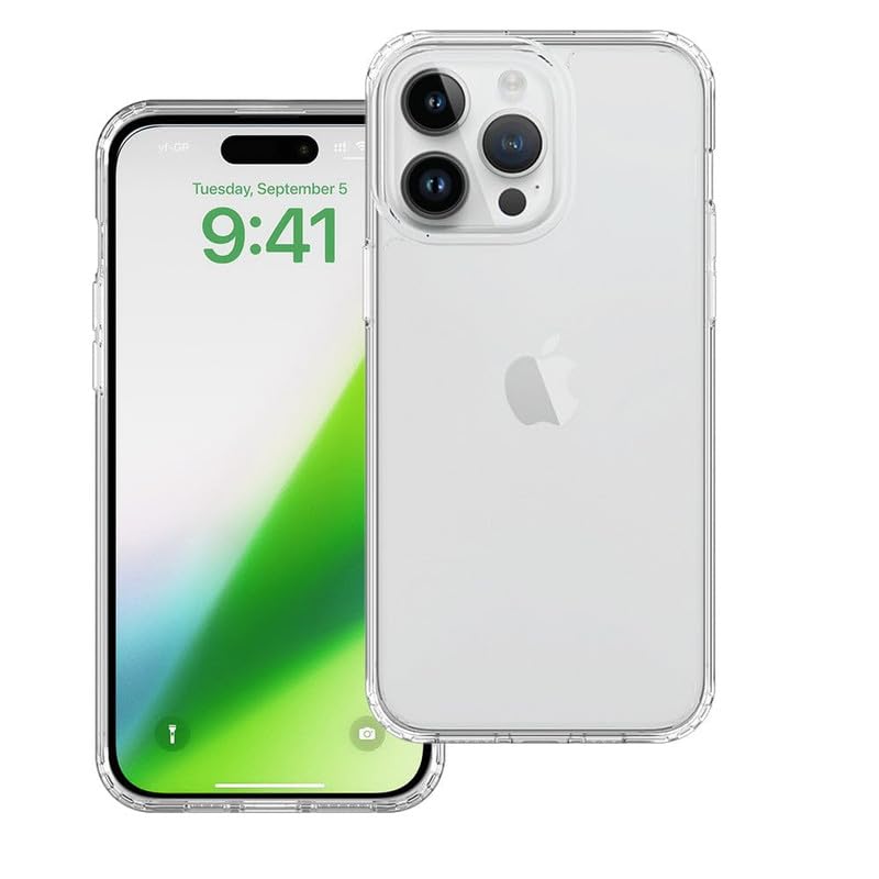 SkyTree Slim Case Compatible with iPhone 15 Pro Max, Premium Thin Hard PC Anti-Slide Lightweight Protective Hard Transparent Phone Case Cover for iPhone 15 Pro Max