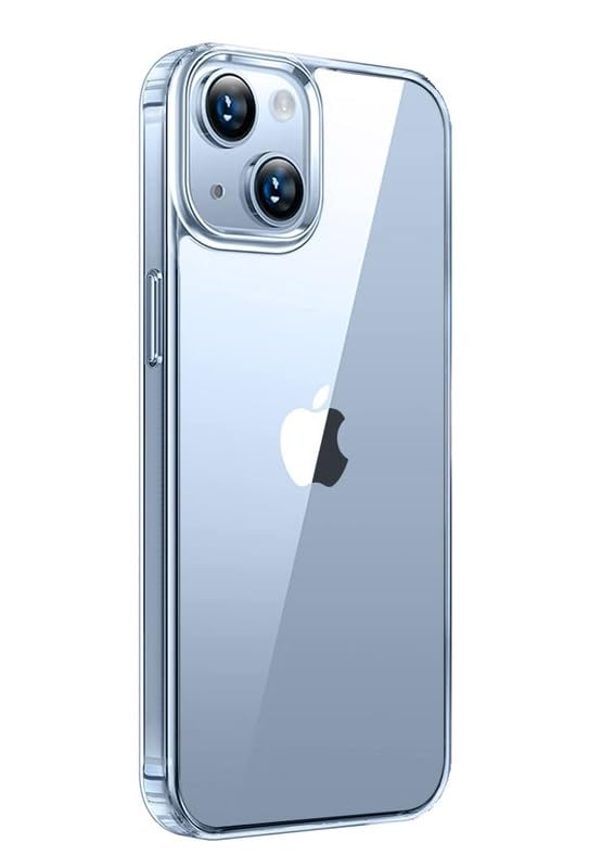 Slim Case Anti-Cling Shockproof Protective Unbreakable Hard Glass Cover for iPhone 15 Plus (6.7 Inch) -Transparent (ipn-15pls-Hard-Trnspt2)