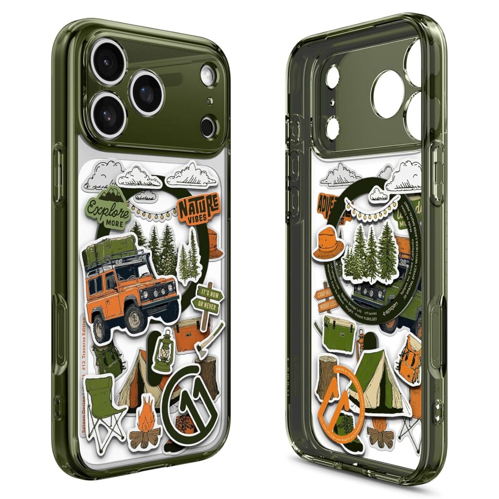 Spigen Ultra Hybrid MagFit Back Cover Case for iPhone 17 Pro [MagSafe Compatible] [3D Spatial Effect with Hexa-Layer Print] - c11 Traverse