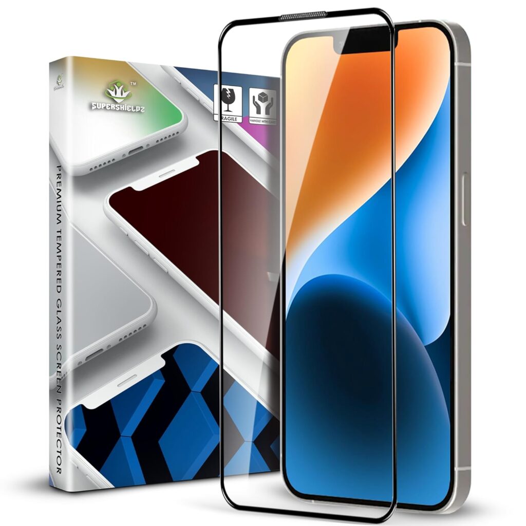 Supershieldz NeoGuard HD+ Tempered Glass Screen Protector Guard for iPhone 14 Plus and 13 Pro Max, 9H Hardness, Anti-Static, Case-Friendly, Easy Installation Kit – 1 Pack