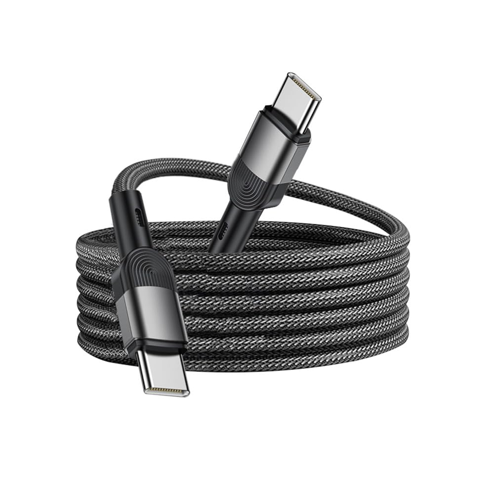 UNIGEN USB Type C to C Cable,1.5M/4.9FT Up to 60W Fast Charging, Nylon Braided 5 Core, 480Mbps Data Transfer Compatible iPhone 16 Pro/15 Pro/Plus/Max/iPad/MacBook