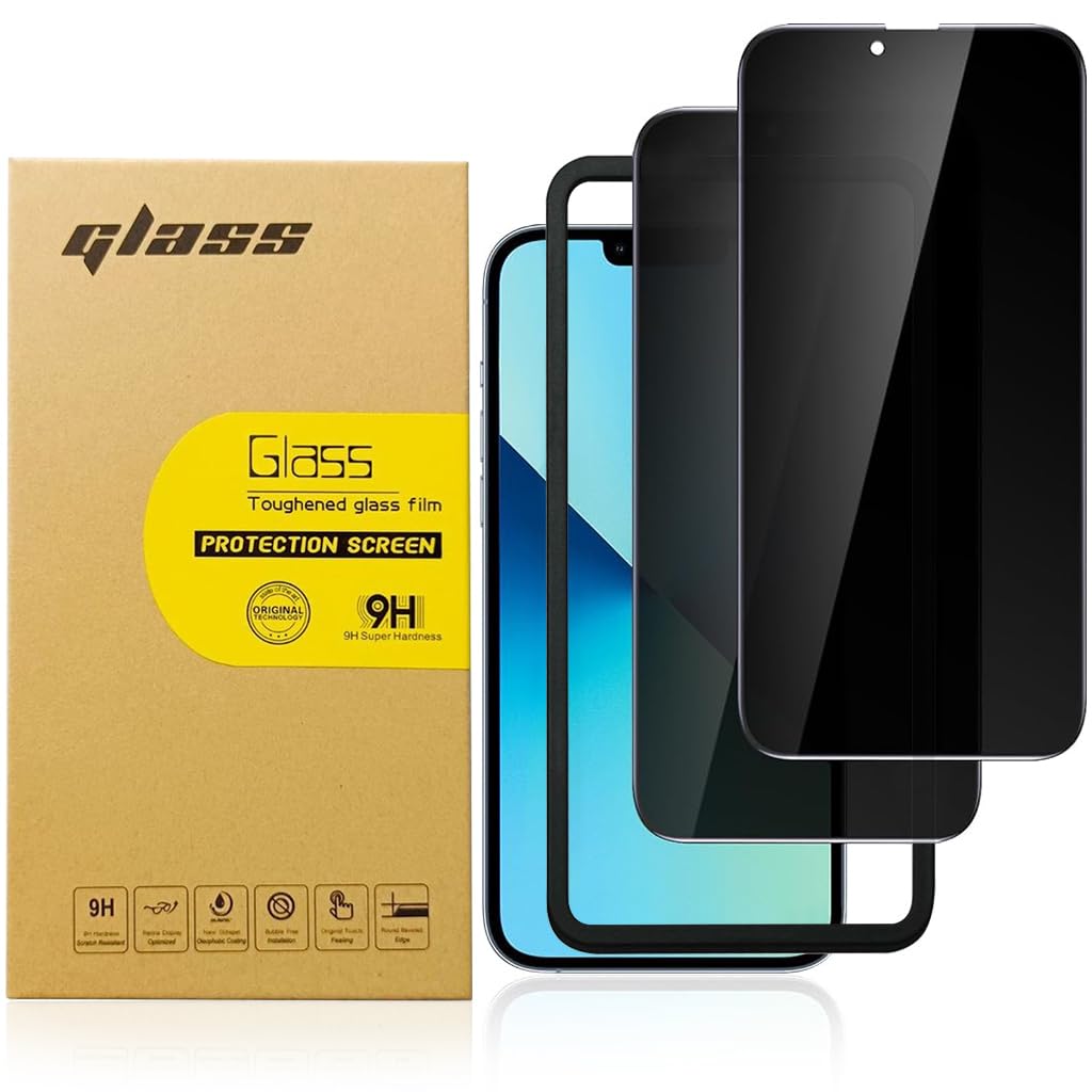 ZORBES® 2 Packs Edge to Edge Privacy Screen Protector for iPhone 14 Plus 6.7/13 Pro Max'' HD Tempered Glass Screen Protector Anti-glare Screen Protector for iPhone 14 Plus/iPhone 13 Pro Max