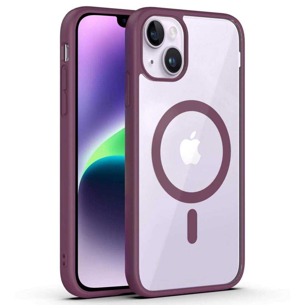 Zapcase Back Case Cover for iPhone 14 | Compatible for iPhone 14 Back Cover | Scratch-Resistant Back Cover | Wine Red