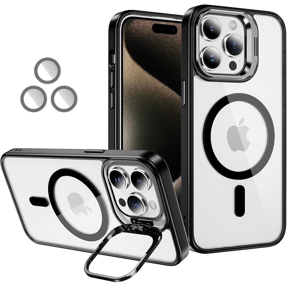 amazon basics Basic Case for Apple iPhone 15 Pro Max (Silicone_Black)