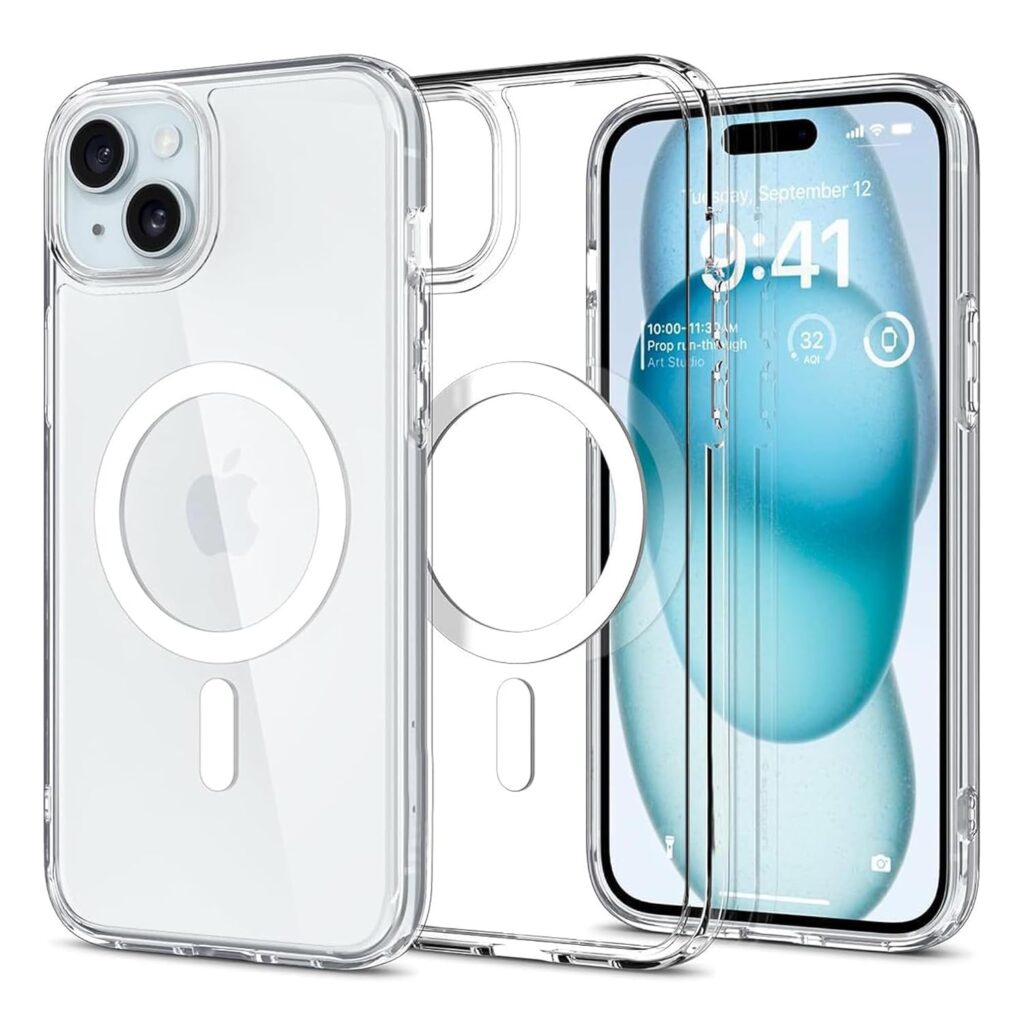 amazon basics Ultra Hybrid Clear Case for iPhone 14 | Drop and Camera Protection | TPU + Polycarbonate