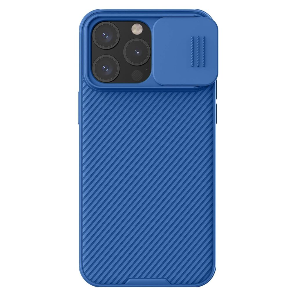 Nillkin Case for Apple iPhone 15 Pro (6.1" Inch) CamShield Pro Camera Slider Double Layered Protection TPU + PC Blue Color