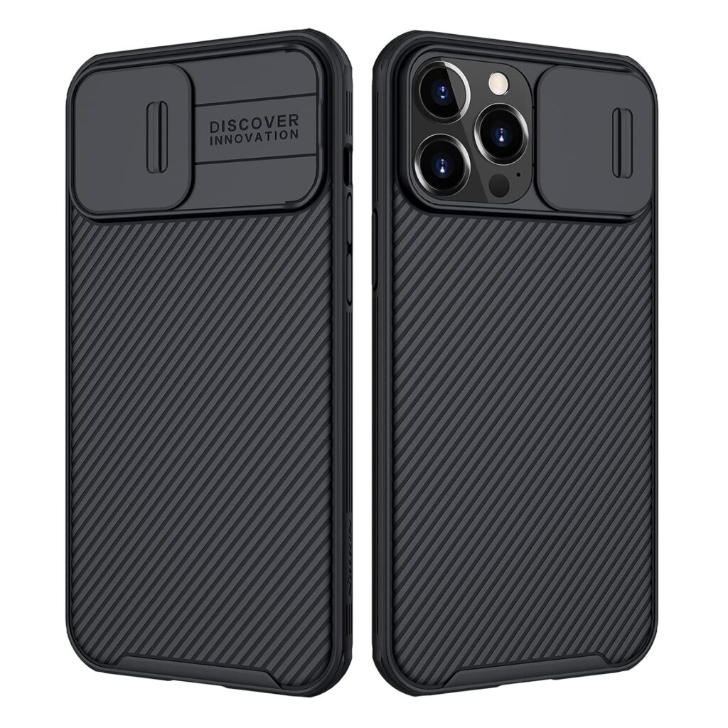 Nillkin Case for Apple iPhone 13 Pro Max (6.7" Inch) CamShield Pro Camera Slider Double Layered Protection TPU + PC Black Color