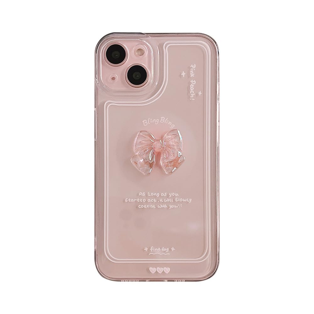 Plus Fancy Cute Design | Scratch Resistance | Anti Slip Protective Back Cover for Apple iPhone 13 Pro Max - Bow Glow