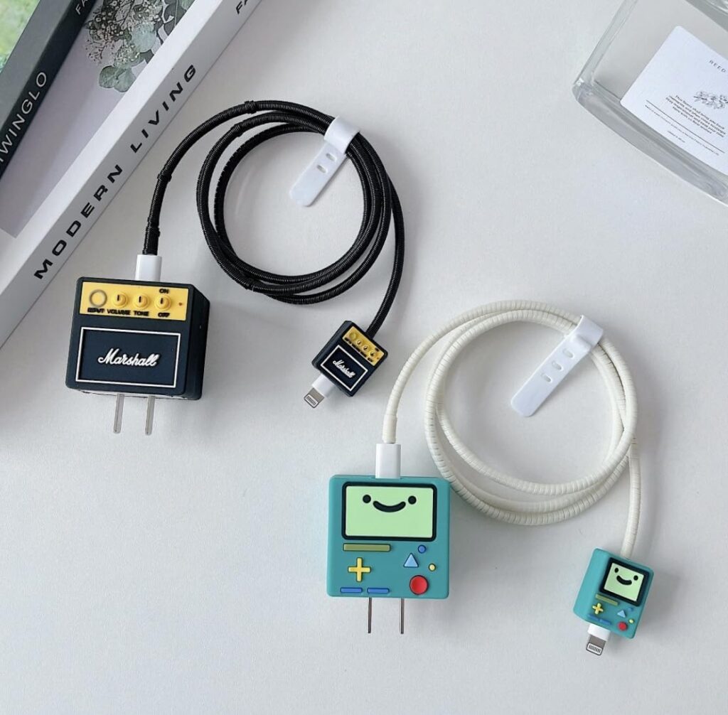 Protective Charger Case for iPhone 18W 20W iPhone 16 15 14 13 12 11 Pro Max Charging Cable Charger Protective Cover Data Cable Protective Sleeve-Marshal Multicolor