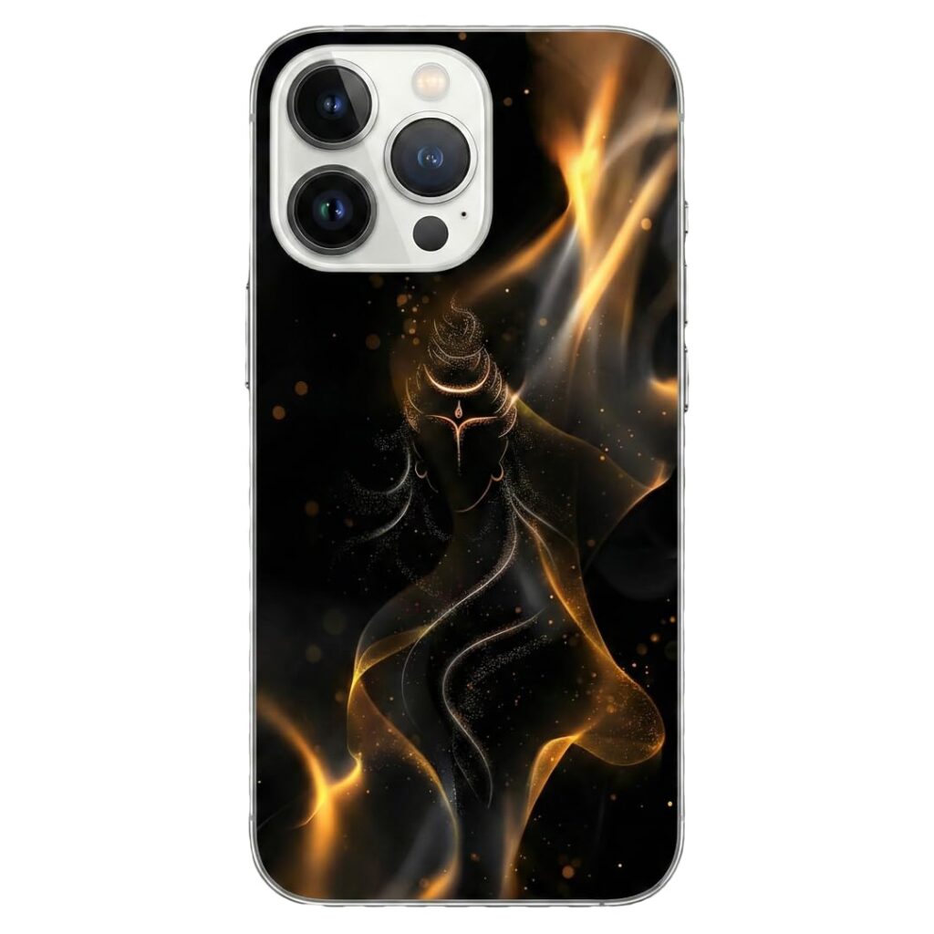 MILLION CASES Trinetra Flames Regalia Case for iPhone 13 Pro Max, iPhone 13 Pro Max Back Cover Case(2021) - TPU | Silver