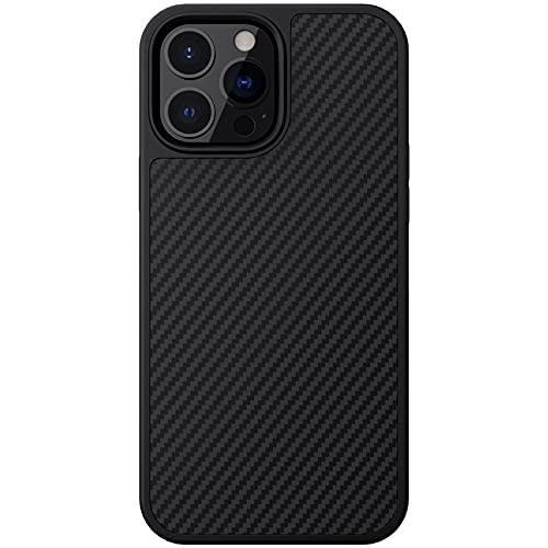 Nillkin Case for Apple iPhone 13 Pro Max (6.7" Inch) Synthetic Aramid Carbon Fiber Tough Waterproof Light Weight Black Color
