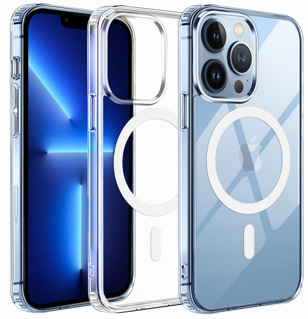 Amazon Brand - Solimo Ultra Hybrid Mag-Safe Clear Camera Protection Back Cover Case for iPhone 13 Pro- (Transparent)