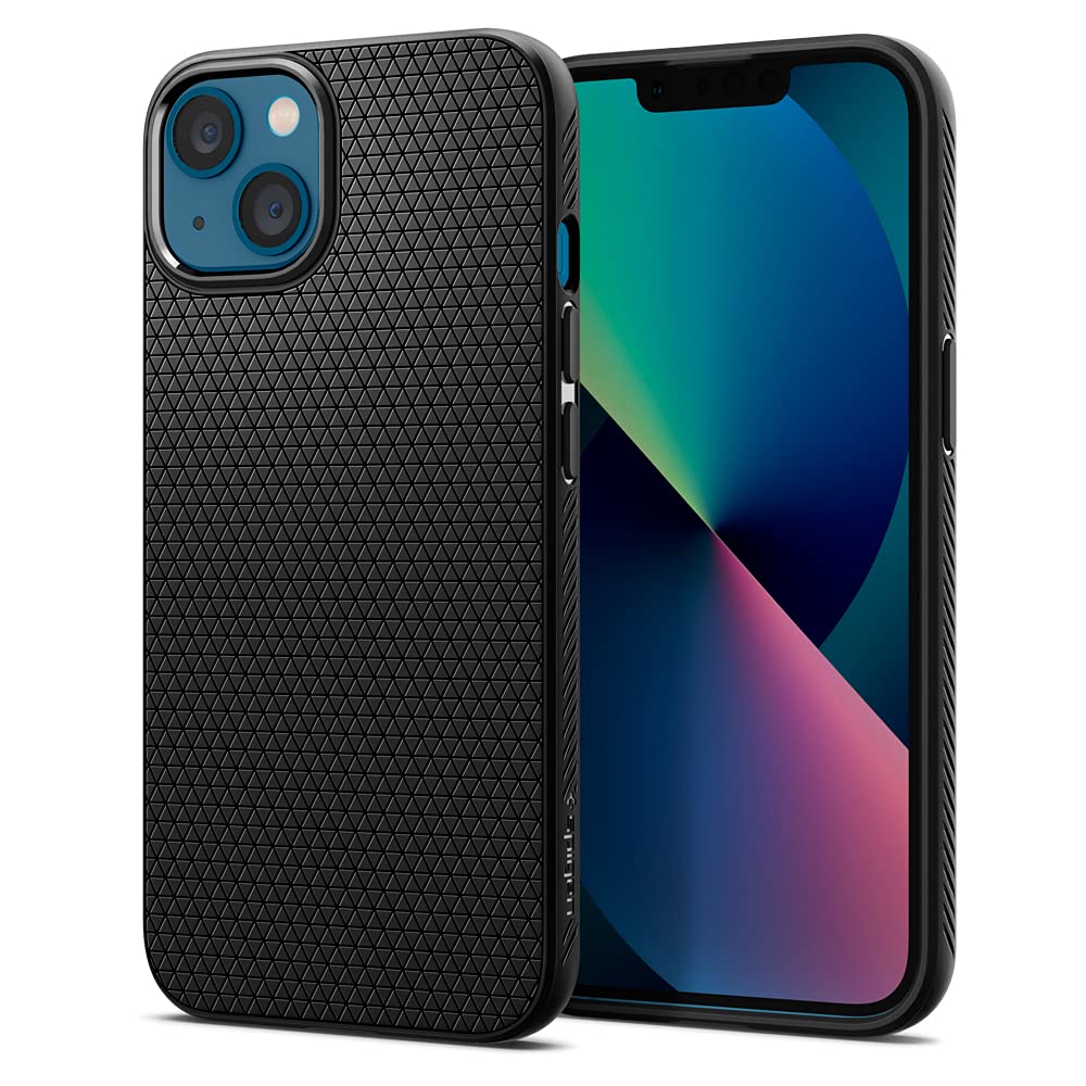Spigen Liquid Air Back Cover Case Compatible with iPhone 13 mini (TPU | Matte Black)