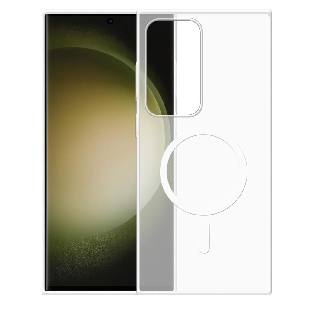 amazon basics Luxury Paper Thin Case Cover for Samsung Galaxy S23 Ultra 5G 5G | Matte Finish | Compatible with magsafe | (White, Samsung Galaxy S23 Ultra 5G 5G)