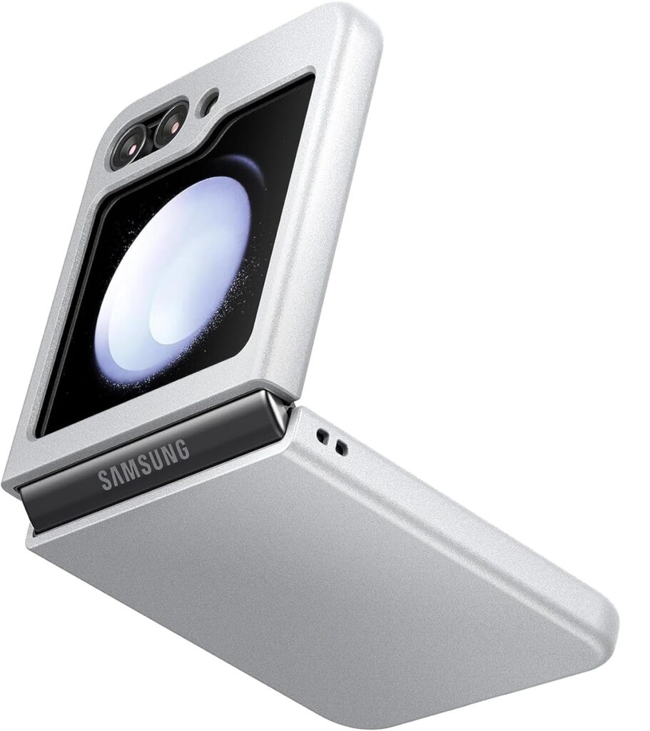 KAPA Ultra Thin Back Case for Samsung Galaxy Z Flip 5 | Full Body Protection Hard Back Cover, Silver