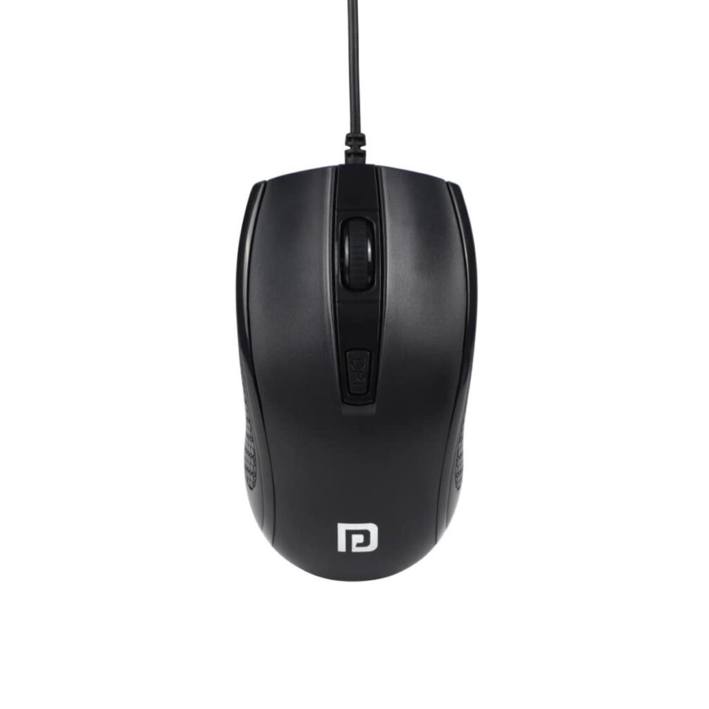 Portronics Toad 10 Wired Optical Mouse with 1600 DPI Resolution,1.5 m Cable Length, USB Interface(Black)