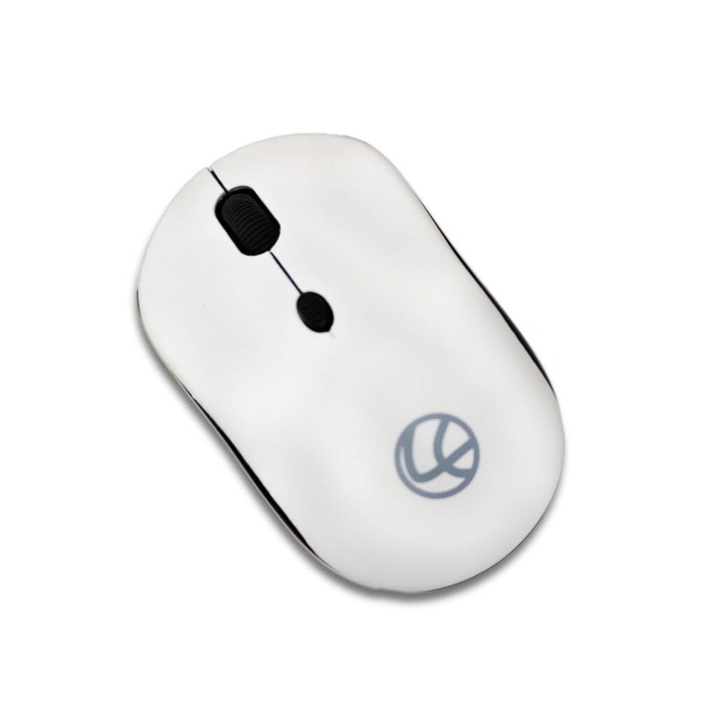 LAPCARE Safari Wireless Optical Mouse (IND) with 2.4 Ghz 1600 DPI and Optical Sensor, White