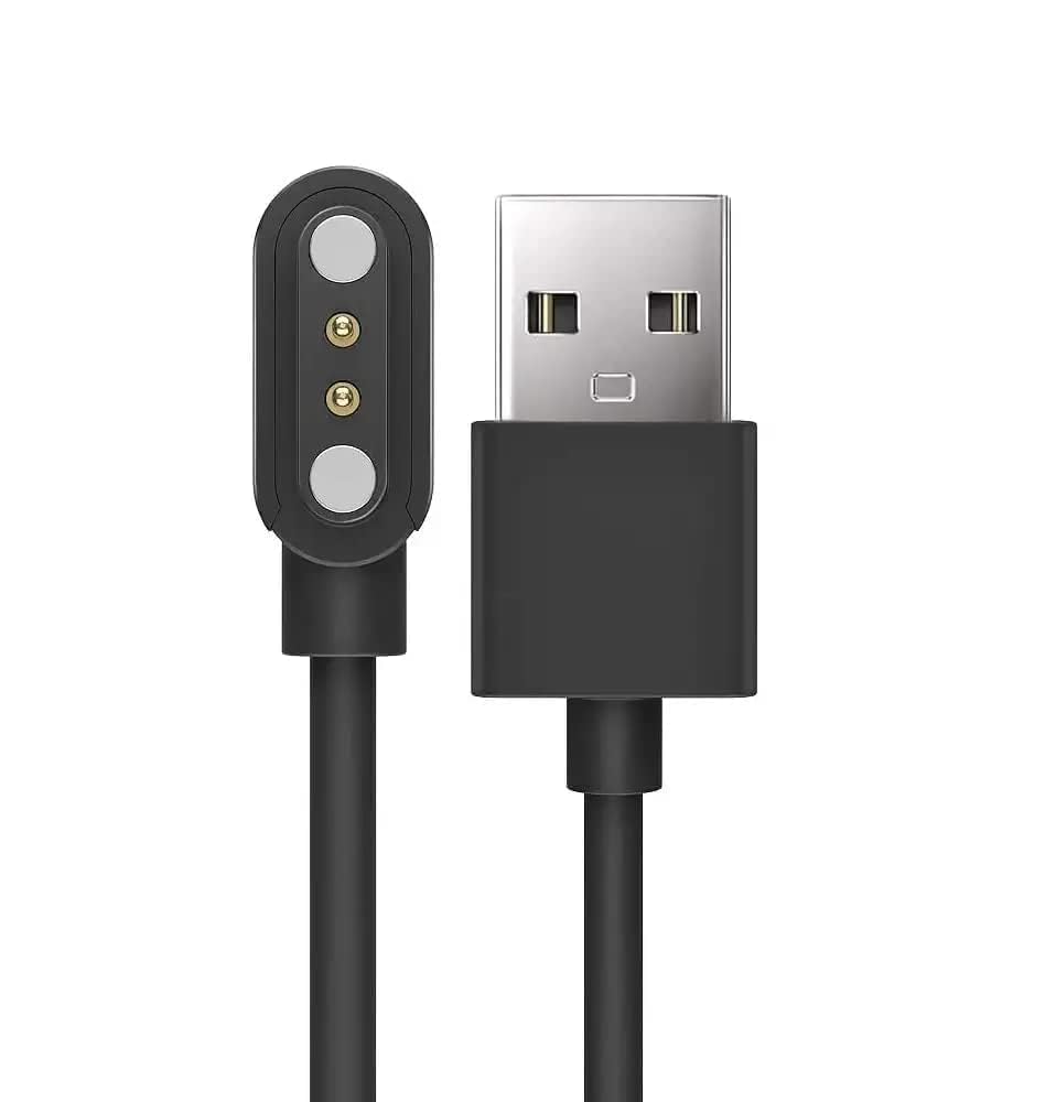 ZAIDGO Smartwatch USB All Type Charging Cable Compatible With boAt, Fire Boltt, Noise, Dizo, beatXP, fast-track, pTron & All 2 Pin Charger Smart Watches (Cable Only)