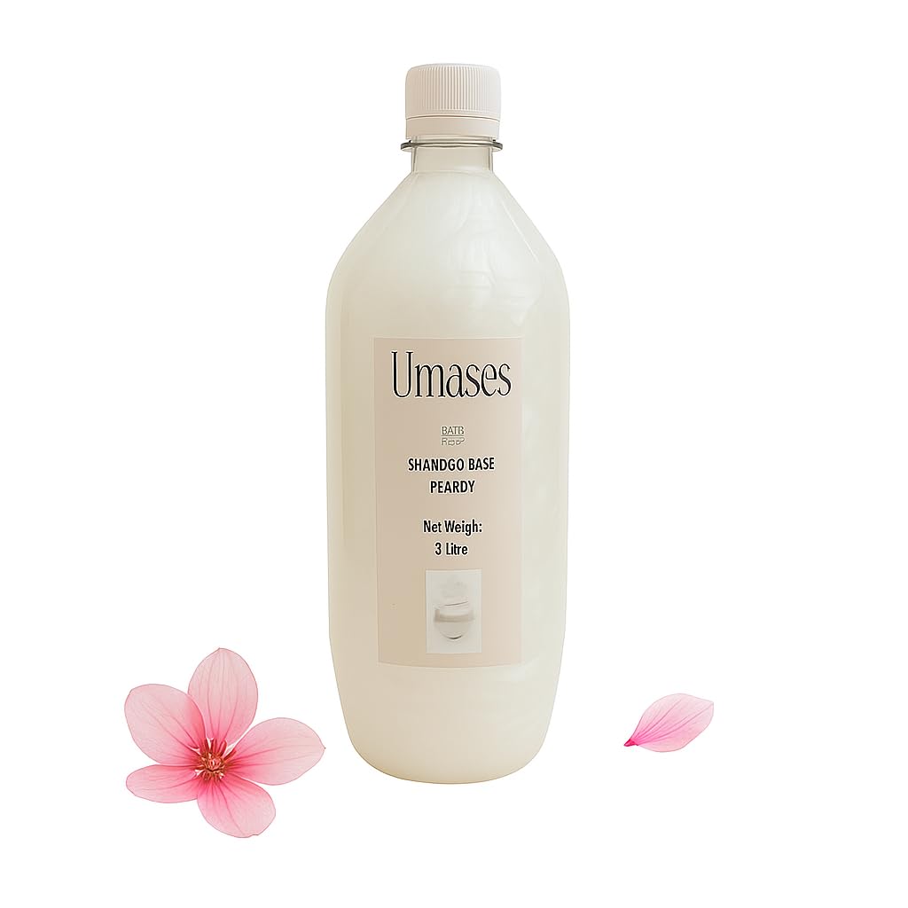 UMASES Unscented Pearly Shampoo Base Concentrate 1L with Essential Oils Sulfate-Free, Paraben-Free, Gentle Formula for All Hair Types, DIY Natural Hair Care