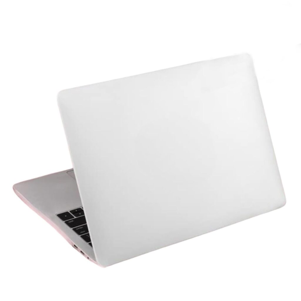 TechTrendz Ultra Thin Soft Case Cover Compatible with MacBook Air M1 2021-2018 Release A2337 A1932 A2179 Frosted Protector Cover with Keyboard Cover (White)