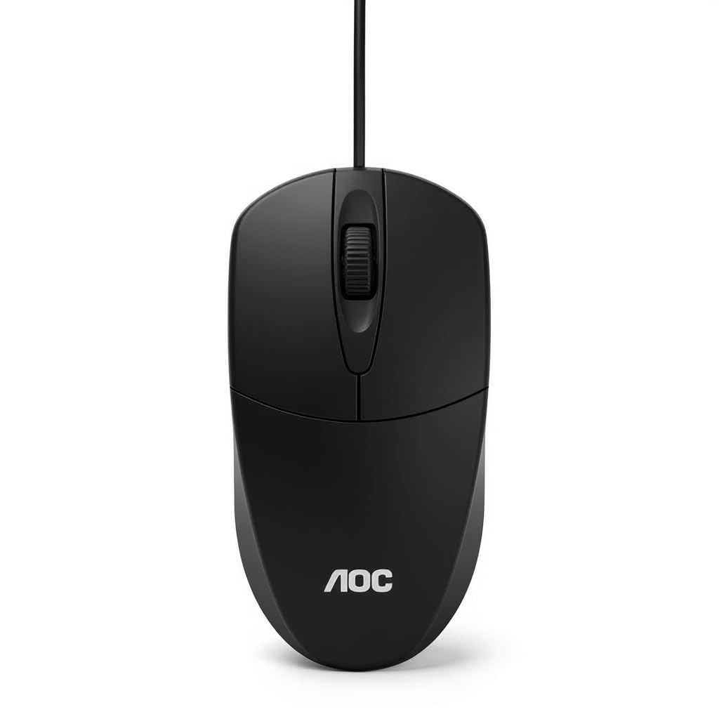 Wired Computer USB Mouse for Business, Office, Gaming, Home | Reliable Responsive Performance, Classic Black Design, Plug‑and‑Play Compatibility with Desktop and Notebook PCs