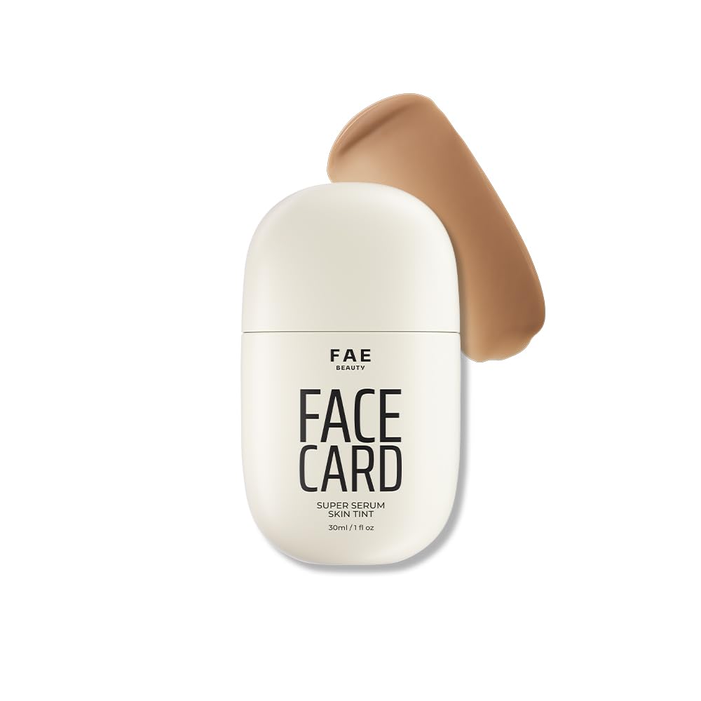 FAE Beauty Face Card Skin Tint Serum Foundation | In 30 diverse shades - For the 1st time in India | Buildable, Sheer to Medium coverage | Lightweight | For dewy, radiant skin | With Hydra-Fuse Complex, Kakadu Plum & Niacinamide - To Hydrate & Brighten | Shade - 31N - Neutral