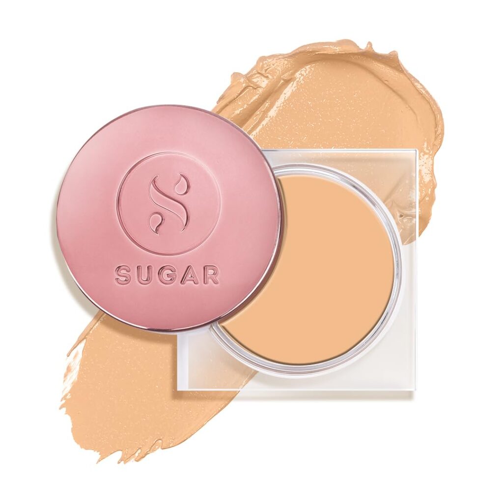 SUGAR Cosmetics Mettle Cream To Powder Foundation | For All Skin,Full Coverage & Matte | 12gm - 37 Freddo (Medium Beige, Golden Peach Undertone)