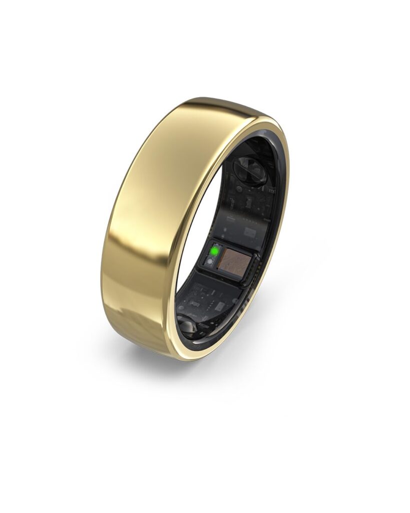 aabo Ring, Health & Fitness Tracker Smart Ring, Advanced Sleep Monitoring, Stress & Activity Tracking, Titanium, IP68 Waterproof (Wireless Charging, Gold, 13)