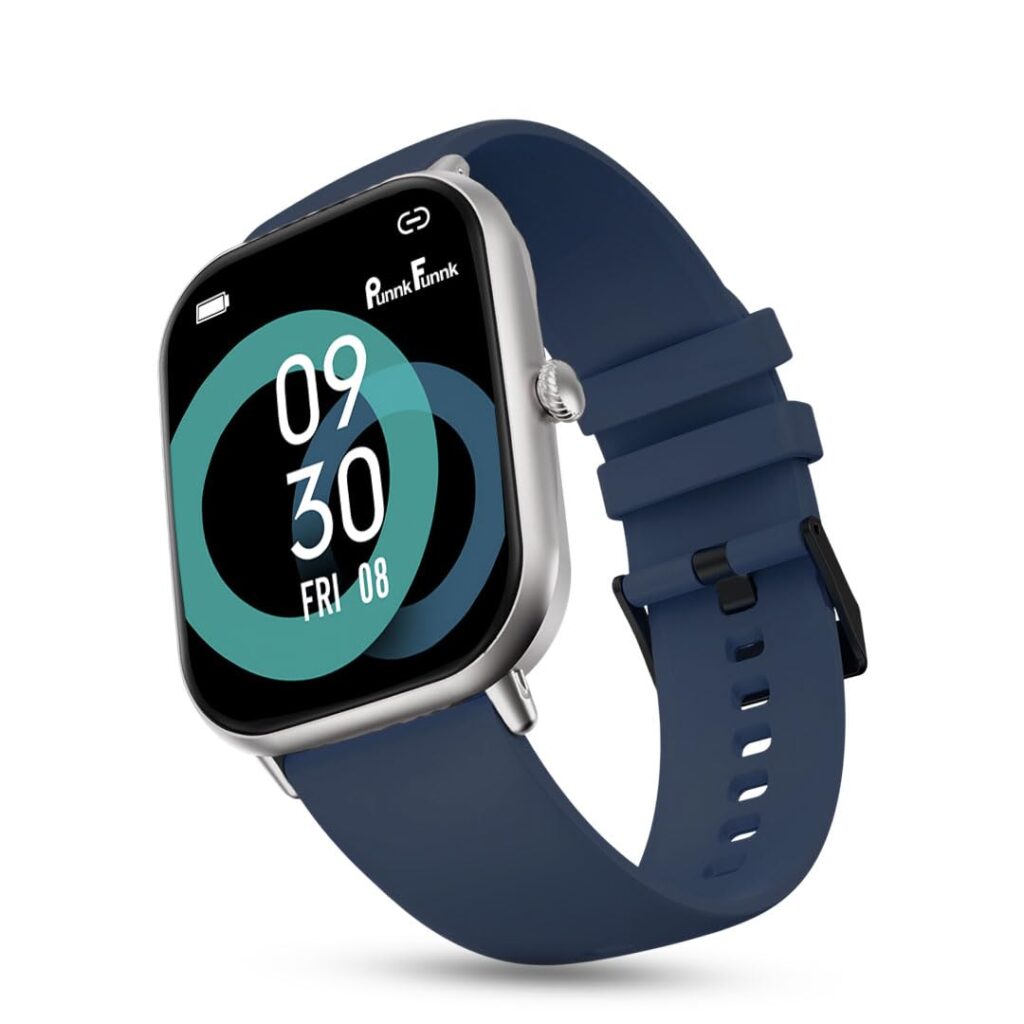 PunnkFunnk H18 Pro Smartwatch for Men & Women | 2.01" HD TFT Display | Bluetooth Calling | Heart Rate & SpO2 Monitor | Long Battery Life | IP67 Fitness Watch with Multiple Sports Modes- (Dark Blue)