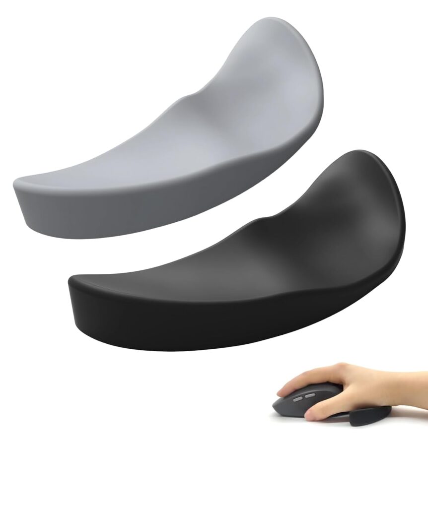 2 Pack Mouse Pad with Wrist Support, Arm Rest Pads for Desk, Comfortable Mouse Wrist Support, Ergonomic Wrist Rest for Keyboard and Mouse, Non-Slip Design for Office and Home Use.