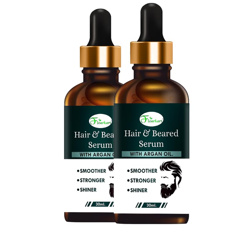 Hair & Beared Serum |Styling Beard Oil For Shiny Nourished Beard Non-sticky |Beard Oil For Growing Beard Faster, Mustache Beard Growth Oil| 60ML (Pack 2) Serum