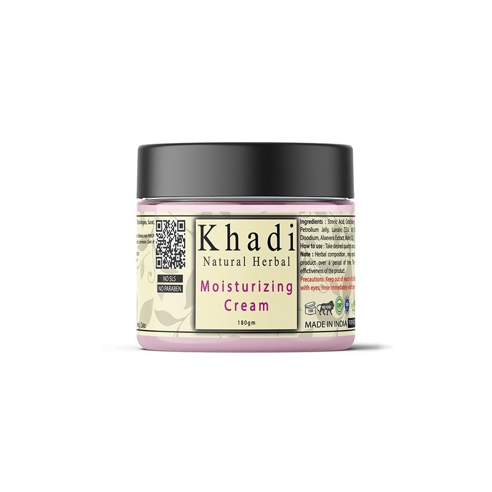 Khadi Natural Herbal Moisturising Cream For Dry Skin | Winter Special Face Cream | Moisturizer Cream That Smooth And Nourishes Skin For Men Women Pack Of 180gm