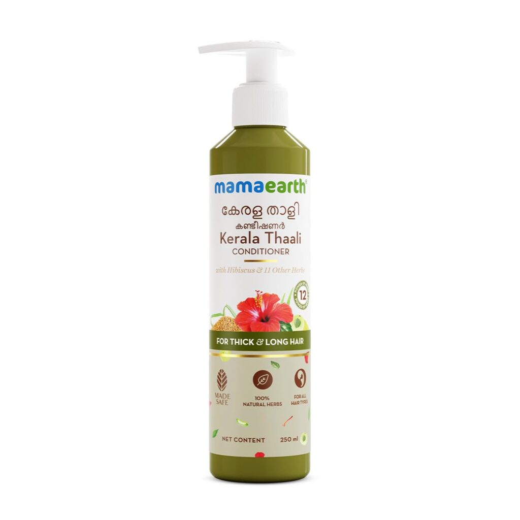 Mamaearth Kerala Thaali Conditioner 250 millilitre with Hibiscus, Amla, Reetha & Methi Dana for Smooth, Thick & Long Hair|Soft & Shiny Hair |12 Potent 100% Natural Herbs |Kerala Expertise