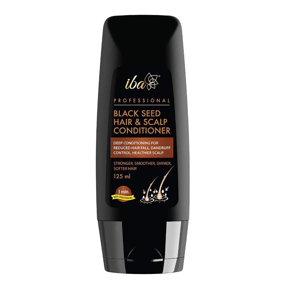 Iba Professional Black Seed Hair Scalp Conditioner | Kalonji Extract For Hair Fall Dandruff Itchy Scalp | For All Hair types | No Sulfate No Paraben | Halal Certified & Vegan - 125 ml