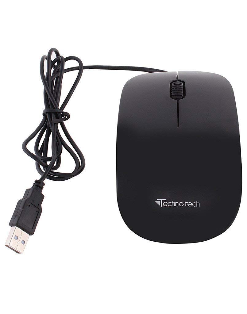 Technotech Ultra Slim Optical 3D Wired USB Mouse for PC Desktop