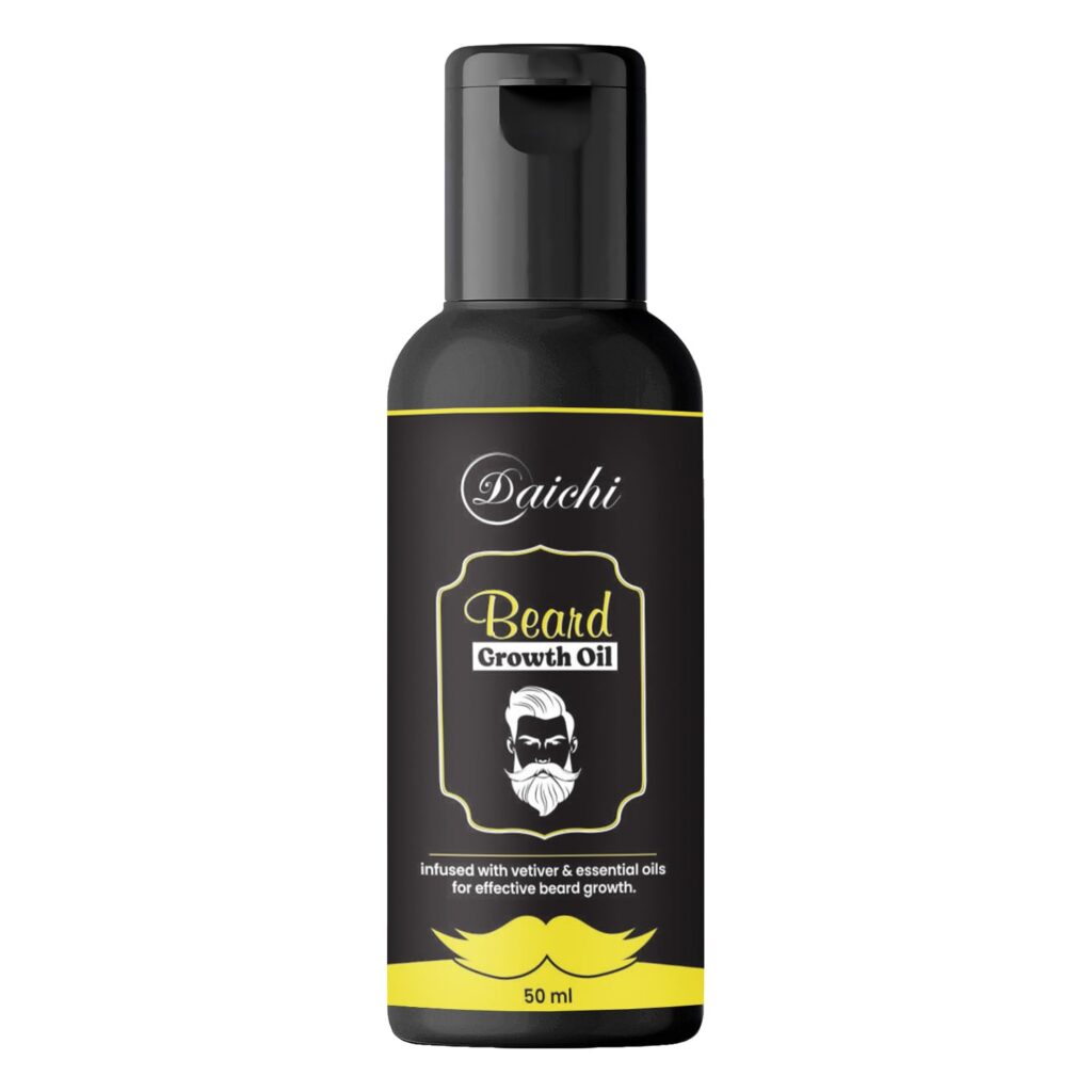 Daichi Beard and Moustache Oil, 50 ml | Non-Sticky, Light Beard Oil for Men|Nourishes and Strengthens Beard| Provides Shine to Beard | Prevents dry and flaky beard