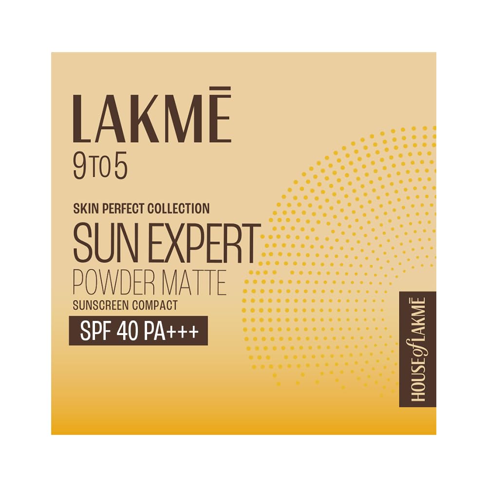 Lakme Sun Expert Ultra Matte Spf 40 Pa+++ Compact|| Non Greasy Non Sticky|| For Indian Skin|| Gives Even-Tone Complexion|| 7 g