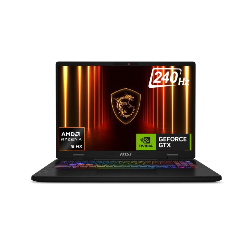 MSI Crosshair A16, AMD 8th Gen. Ryzen 9 8940HX, 41cm QHD+ 240Hz Gaming Laptop (16GB/1TB NVMe SSD/Windows 11 Home/NVIDIA GeForce RTX 5060, GDDR7 8GB/Cosmos Gray/2.5Kg) D8WFKG-035IN