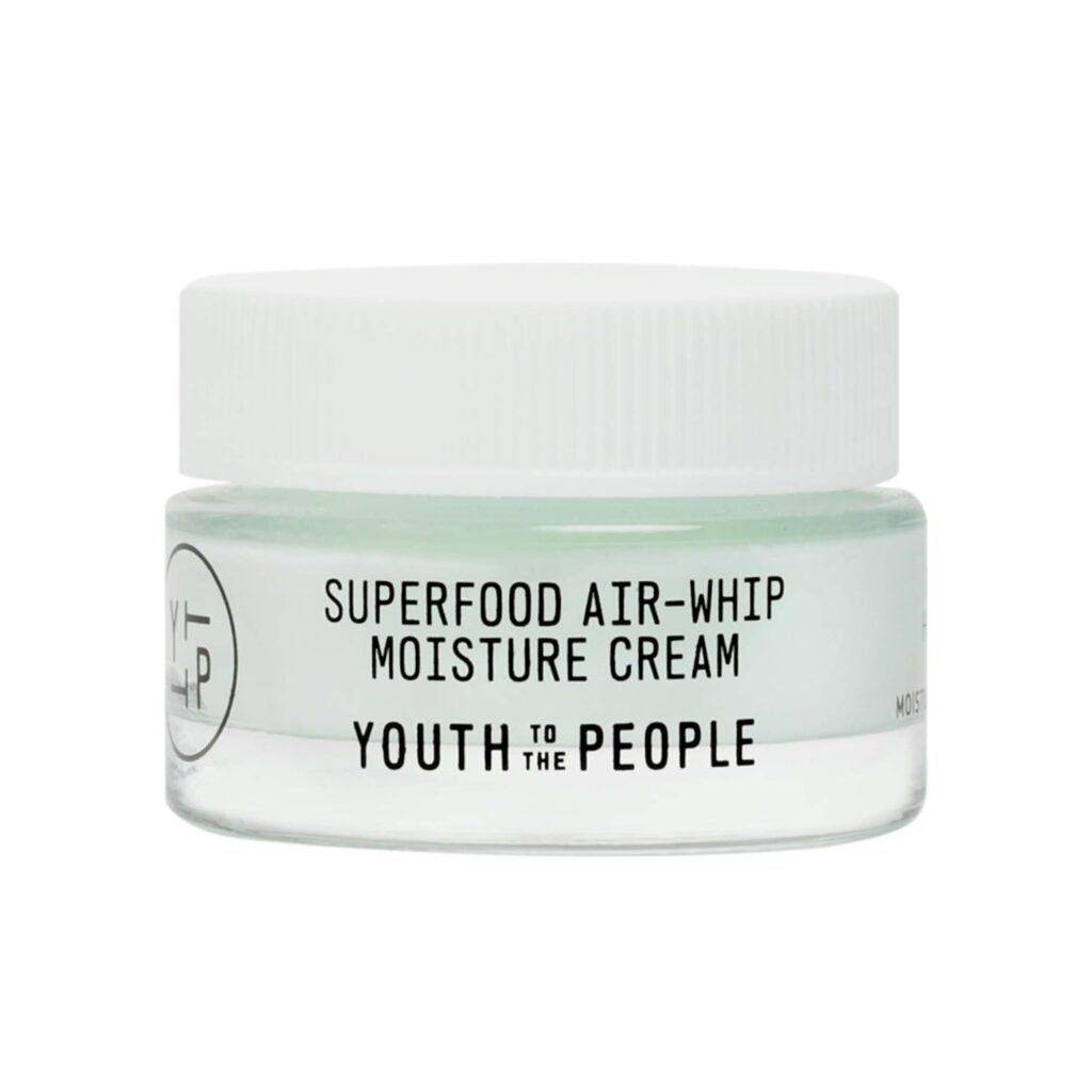 Youth To The People Superfood Air-Whip Moisture Cream - Kale + Green Tea Face Moisturizer, Hydrates Up to 48HR for Plump, Glowing Skin, Formulated With Hyaluronic Acid, Non-Greasy, For All Skin Types - 15ML